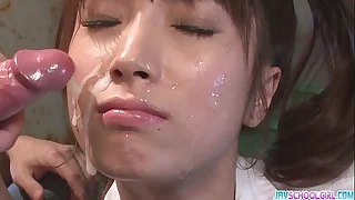 Hinata Tachibana has an orgasm about an asian cum face